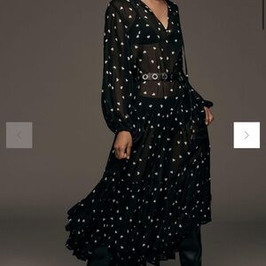 Maeve sheer ditsy heart kaftan/ dress